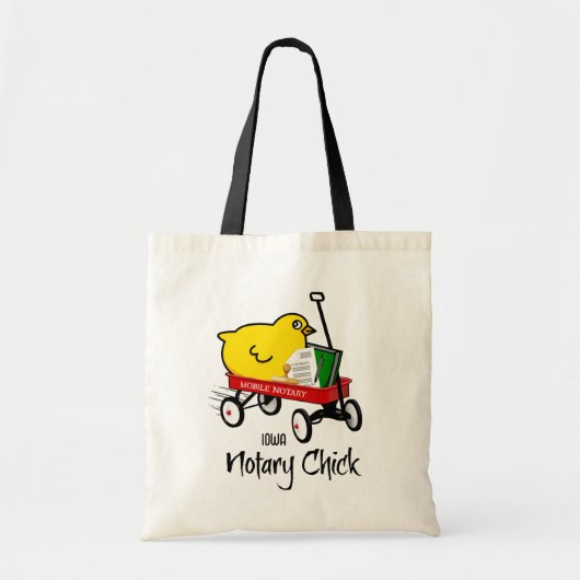 Iowa Mobile Notional Chick Red Wagon Tote Bag (Voorkant)