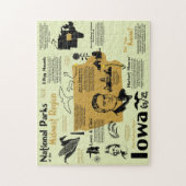 Iowa National Parks Infographic Map Legpuzzel (Verticaal)