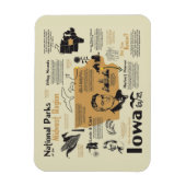 Iowa National Parks Map Magneet (Verticaal)