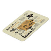 Iowa Nationale Parken Kaart Magneet (Linkerzijde)