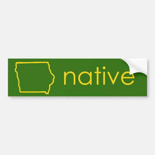 Iowa Native Bumpersticker (Voorkant)