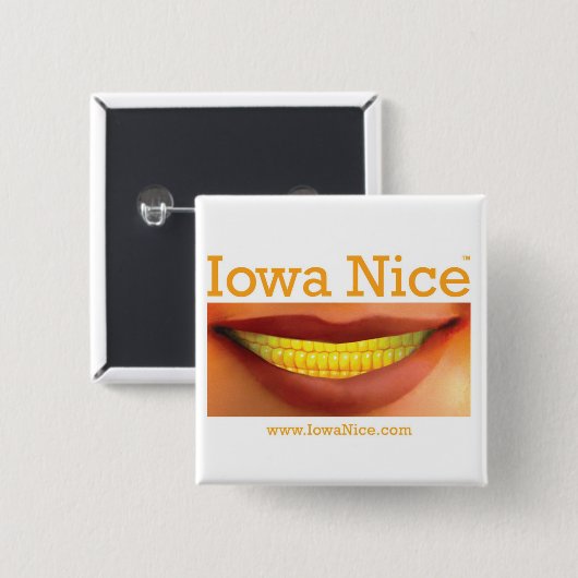 Iowa Nice Button (Voorkant /achterkant)