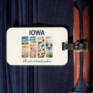 Iowa - Nog steeds water en oogst zon Bagagelabel
