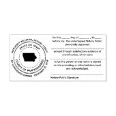 Iowa Notaris publieke erkenningsstempel Zelfinktende Stempel (Design)