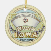 Iowa Nurse Keramisch Ornament (Voorkant)