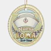 Iowa Nurse Keramisch Ornament (Links)