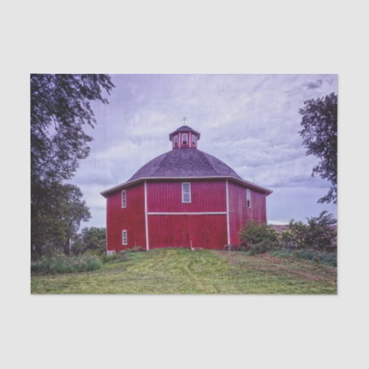 Iowa Octagon Red Barn Tissuepapier (Voorkant)