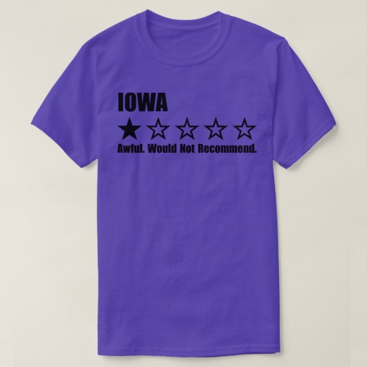Iowa One Review TShirt (Design voorkant)