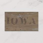 Iowa op hout visitekaartje (Achterkant)