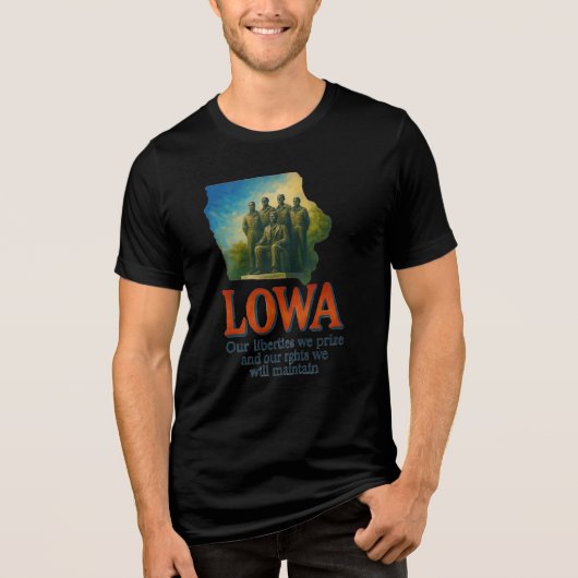 Iowa “Our Liberties We Prize” T-Shirt... Tri-Blend Shirt (Voorkant)