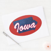 Iowa Ovale Sticker (Envelop)