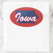Iowa Ovale Sticker (Tas)