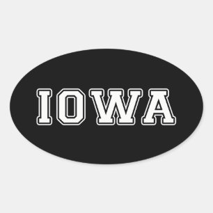 Iowa Ovale Sticker