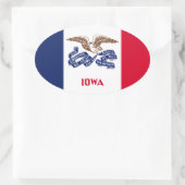 Iowa Ovale Sticker (Tas)
