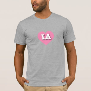 Iowa Pink Heart - Ik hou van IA T-shirt