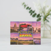 Iowa Postkaart met Groet (Staand voorkant)