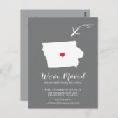 IOWA-postkaart van de staat die de aankondiging ve Briefkaart (Voorkant / Achterkant)