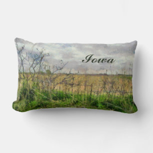 Iowa prachtig landschap met oude hek kussen
