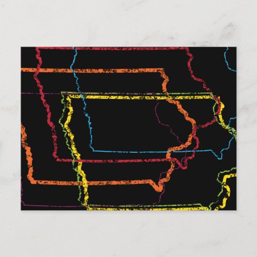 iowa pride blur briefkaart (Voorkant)