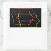 iowa pride blur rechthoekige sticker (Tas)