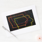 iowa pride blur rechthoekige sticker (Envelop)