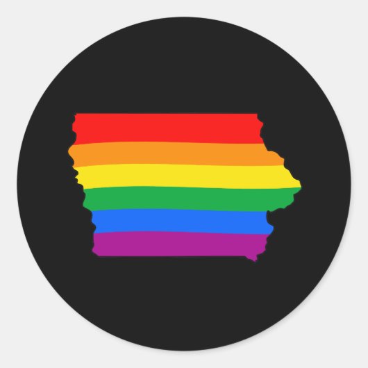 IOWA PRIDE - png.nl Ronde Sticker (Voorkant)