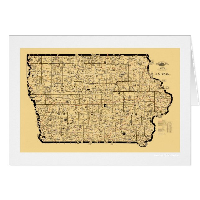 Iowa Railroad Map 1897 (Voorkant Horizontaal)
