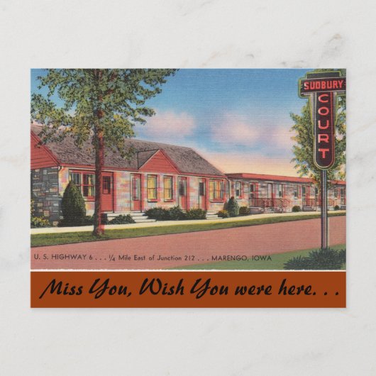 Iowa, rechtbank van Sudbury, Marengo Briefkaart (Voorkant)