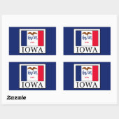 Iowa Rechthoekige Sticker (Vel)