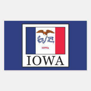 Iowa Rechthoekige Sticker
