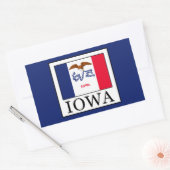 Iowa Rechthoekige Sticker (Envelop)