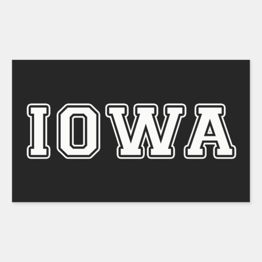 Iowa Rechthoekige Sticker (Voorkant)