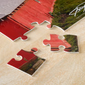 Iowa Red Barn Sunset - Puzzle Legpuzzel (Zijkant)