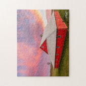 Iowa Red Barn Sunset - Puzzle Legpuzzel (Verticaal)
