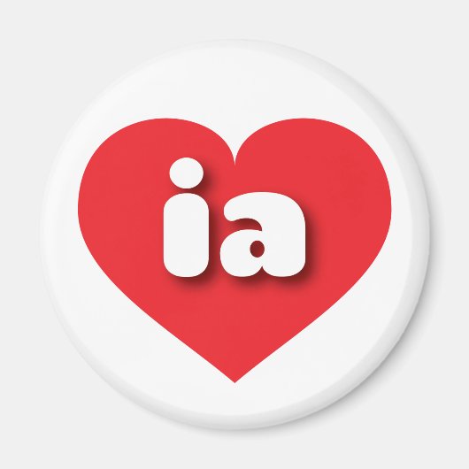 Iowa red hart - Ik hou van ia Magneet (Voorkant)