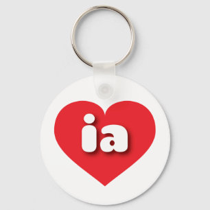 Iowa red hart - Ik hou van ia Sleutelhanger