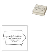 Iowa retouradres bedrijf rubberstempel (Gestempeld)