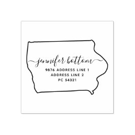 Iowa retouradres rubberstempel