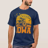 Iowa  Retro Tractor Farmer Cadeft T-shirt (Voorkant)