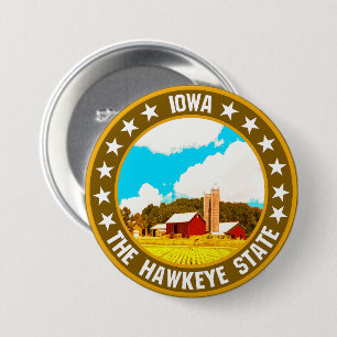 Iowa Ronde Button 7,6 Cm