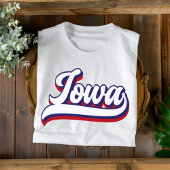 Iowa Rood Wit en Blauw  Script T-shirt