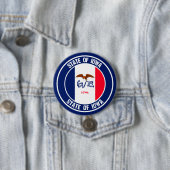 Iowa Round Emblem Ronde Button 7,6 Cm (In situ)