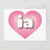 Iowa roze fade hart - Ik hou van ia Briefkaart (Voorkant)