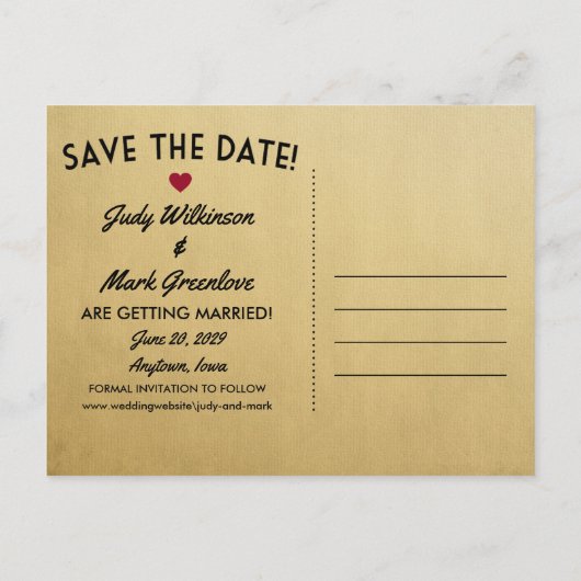 Iowa Save the Date Mountains River Snow Aankondigingskaart (Achterkant)