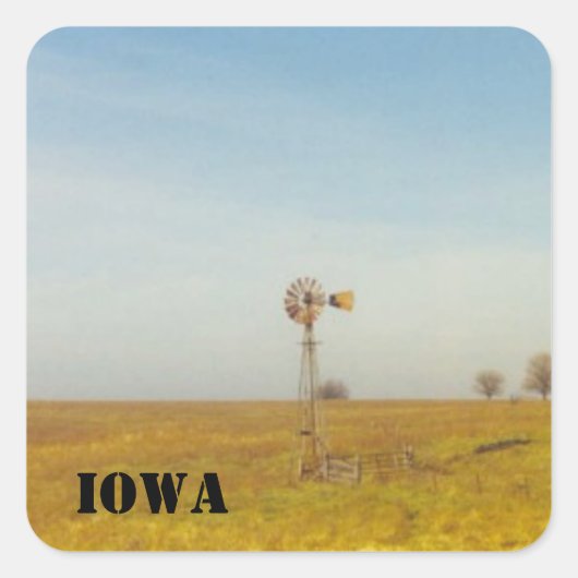 iowa scènes vierkante sticker (Voorkant)