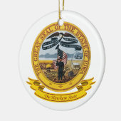 Iowa Seal Keramisch Ornament (Links)