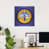 Iowa Seal Poster (Thuiskantoor)