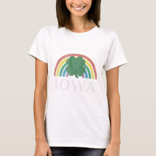 Iowa Shamrock St. Patrick's Day Saint Paddy's Iris T-shirt