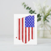 Iowa Shaped American Flag Hawkeye Patriotic Iowan Briefkaart (Staand voorkant)