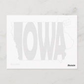 Iowa Shaped Hawkeye State Name Iowan Word Art Briefkaart (Achterkant)
